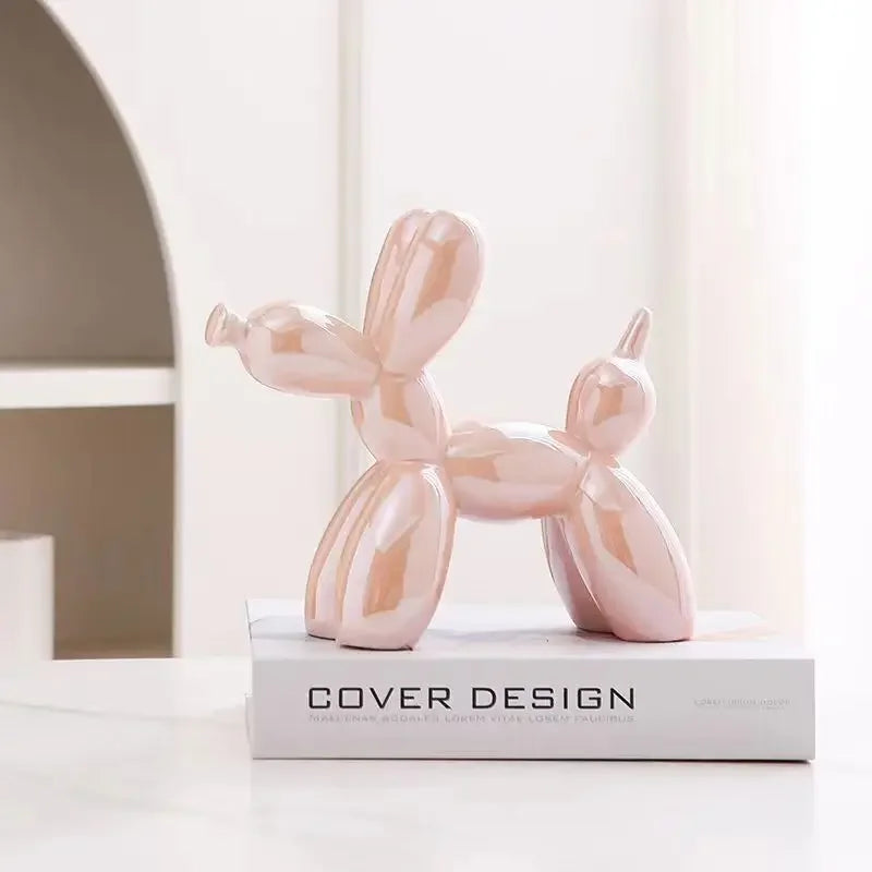 Mini Ceramic Balloon Dog Sculpture – 11cm Modern Art Décor