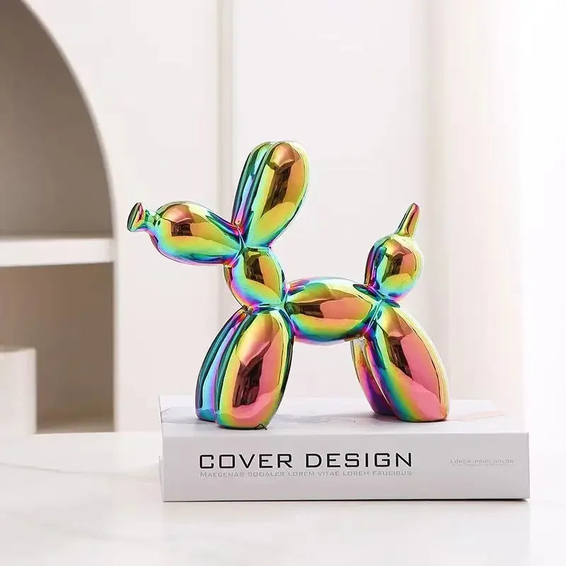 Mini Ceramic Balloon Dog Sculpture – 11cm Modern Art Décor