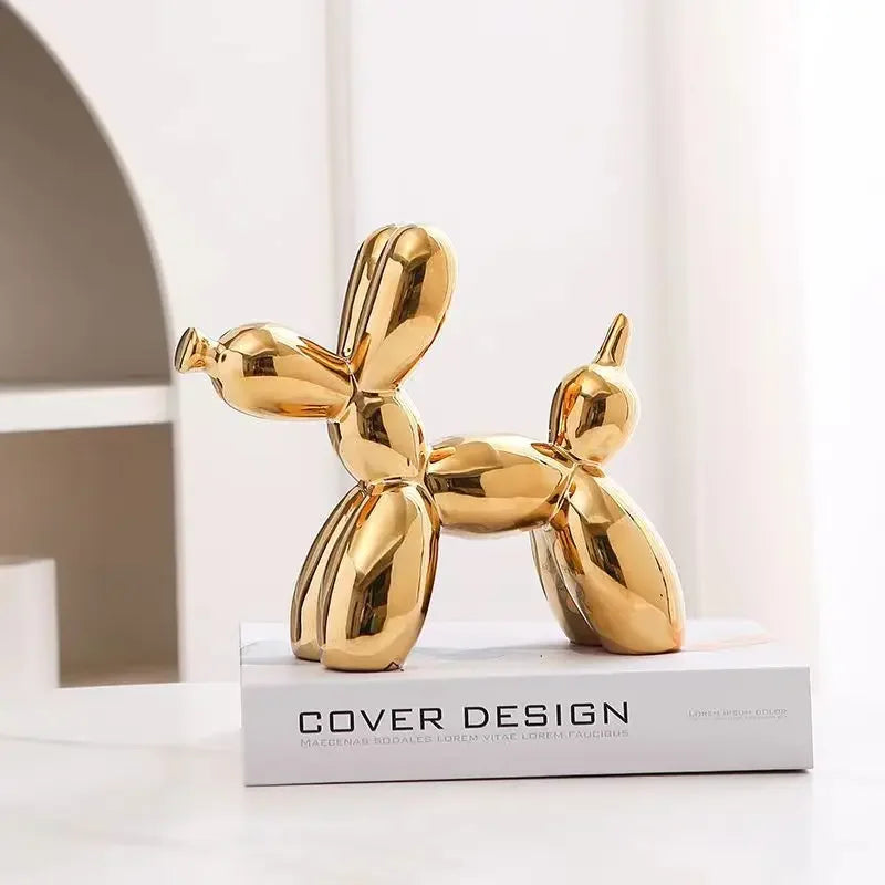 Mini Ceramic Balloon Dog Sculpture – 11cm Modern Art Décor