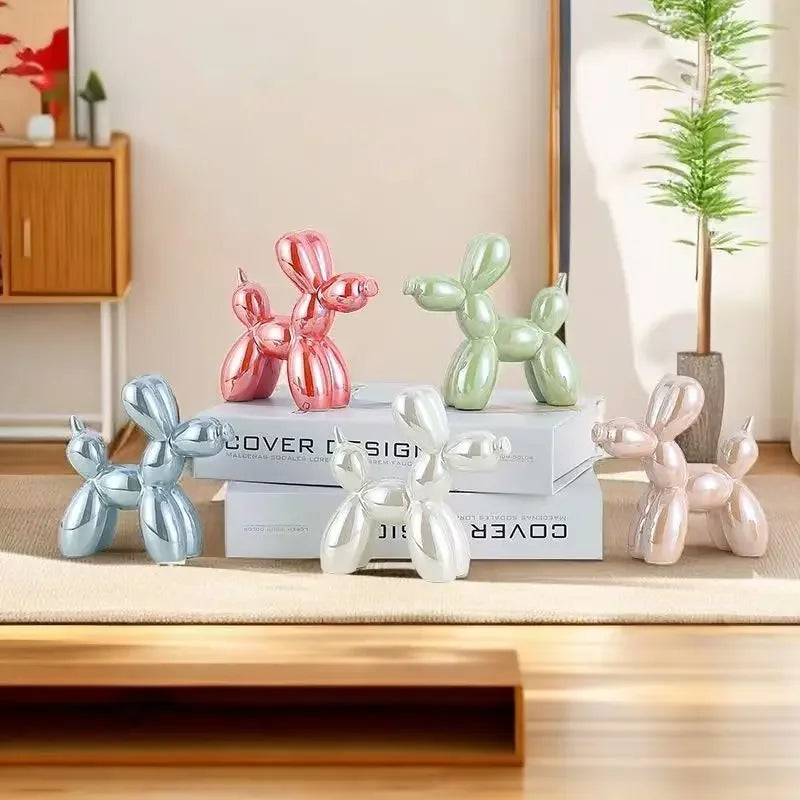 Mini Ceramic Balloon Dog Sculpture – 11cm Modern Art Décor