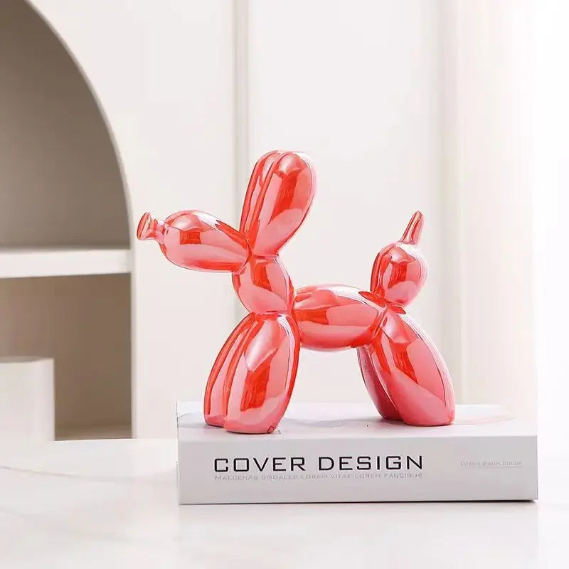 Mini Ceramic Balloon Dog Sculpture – 11cm Modern Art Décor