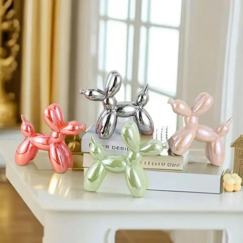 Mini Ceramic Balloon Dog Sculpture – 11cm Modern Art Décor
