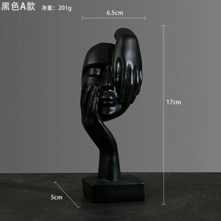 Nordic Abstract Resin Statue – Modern Desktop Décor