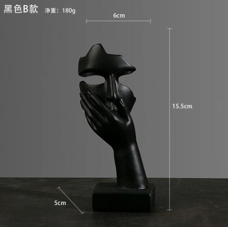 Nordic Abstract Resin Statue – Modern Desktop Décor