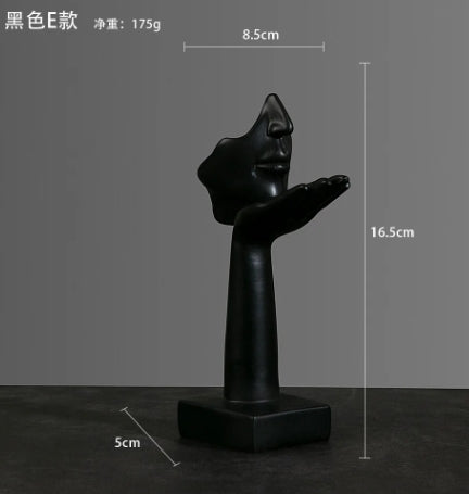 Nordic Abstract Resin Statue – Modern Desktop Décor