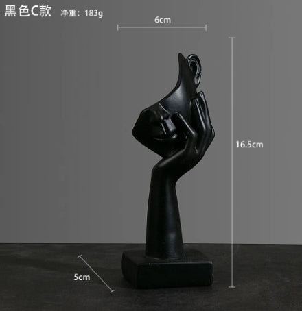 Nordic Abstract Resin Statue – Modern Desktop Décor