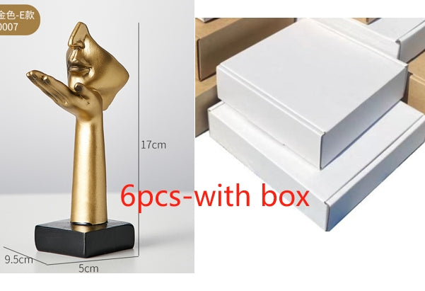Nordic Abstract Resin Statue – Modern Desktop Décor