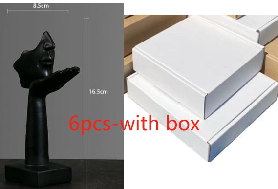 Nordic Abstract Resin Statue – Modern Desktop Décor