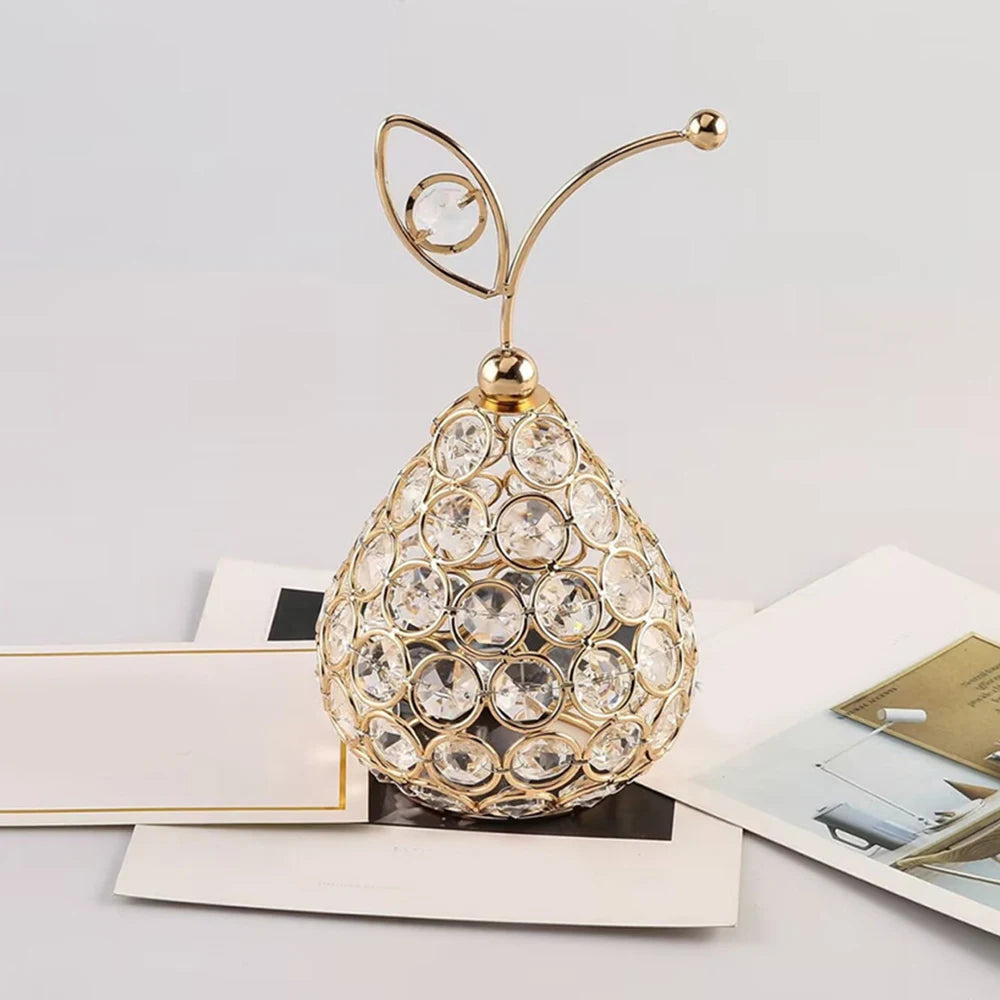 Creative Crystal Fruit Ornament – Elegant Home & Desktop Decoration