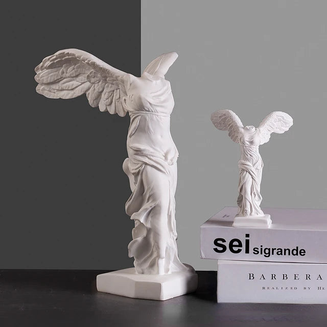 Greek Goddess of Victory Resin Sculpture – Angel Wing Figurine