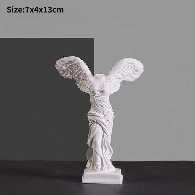 Greek Goddess of Victory Resin Sculpture – Angel Wing Figurine