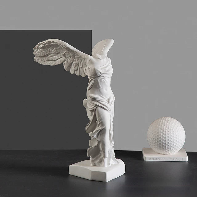 Greek Goddess of Victory Resin Sculpture – Angel Wing Figurine