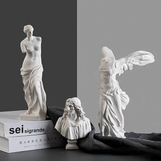 Greek Goddess of Victory Resin Sculpture – Angel Wing Figurine