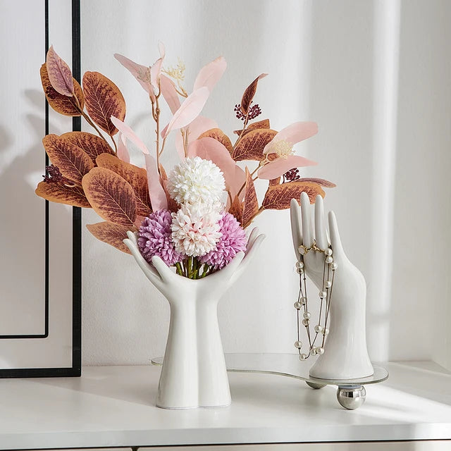 Modern Hand Ceramic Vase – Decorative Flowerpot