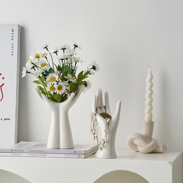 Modern Hand Ceramic Vase – Decorative Flowerpot
