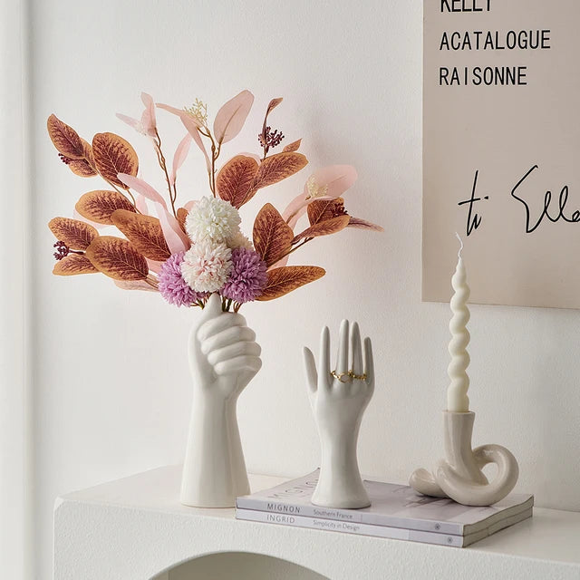 Modern Hand Ceramic Vase – Decorative Flowerpot