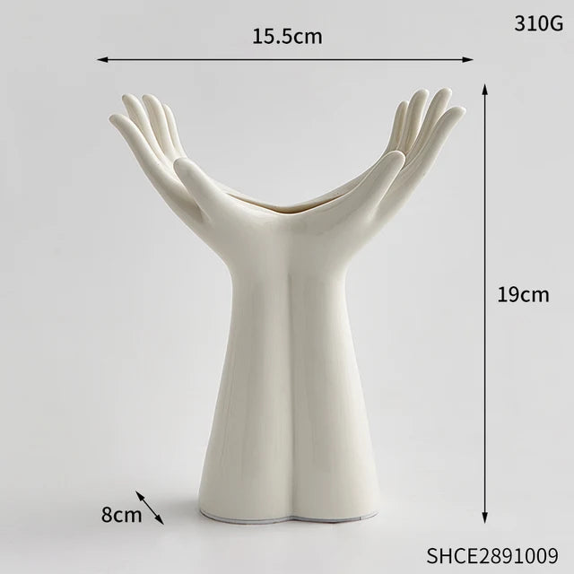 Modern Hand Ceramic Vase – Decorative Flowerpot