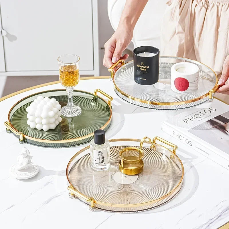 Round Acrylic Storage Tray – Stylish Home Organizer