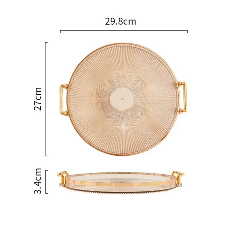 Round Acrylic Storage Tray – Stylish Home Organizer