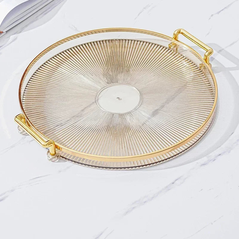 Round Acrylic Storage Tray – Stylish Home Organizer