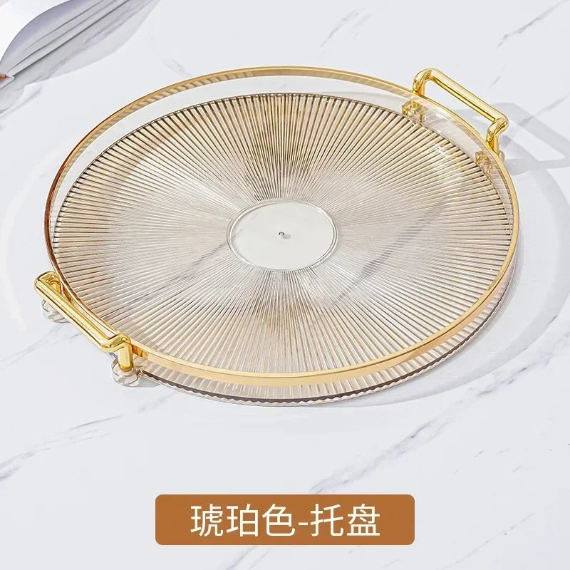 Round Acrylic Storage Tray – Stylish Home Organizer