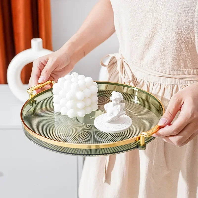 Round Acrylic Storage Tray – Stylish Home Organizer